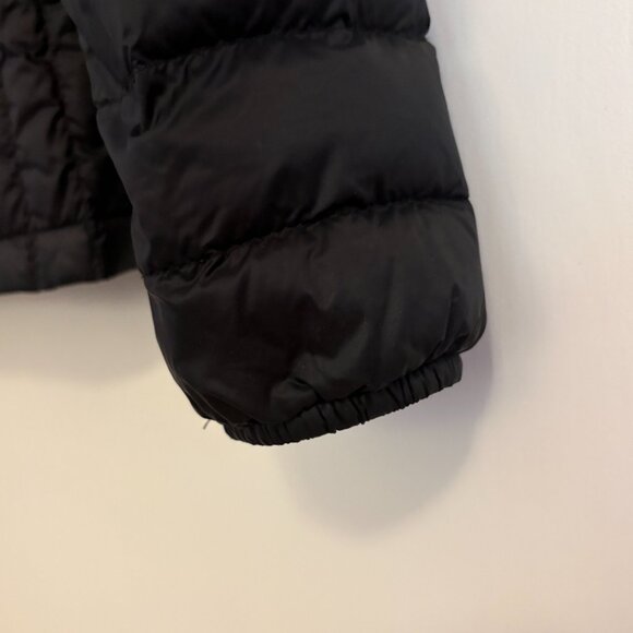 Flattering Fitted Black Puffer Jacket Lightweight Hooded Insulated Size S - Picture 5 of 13